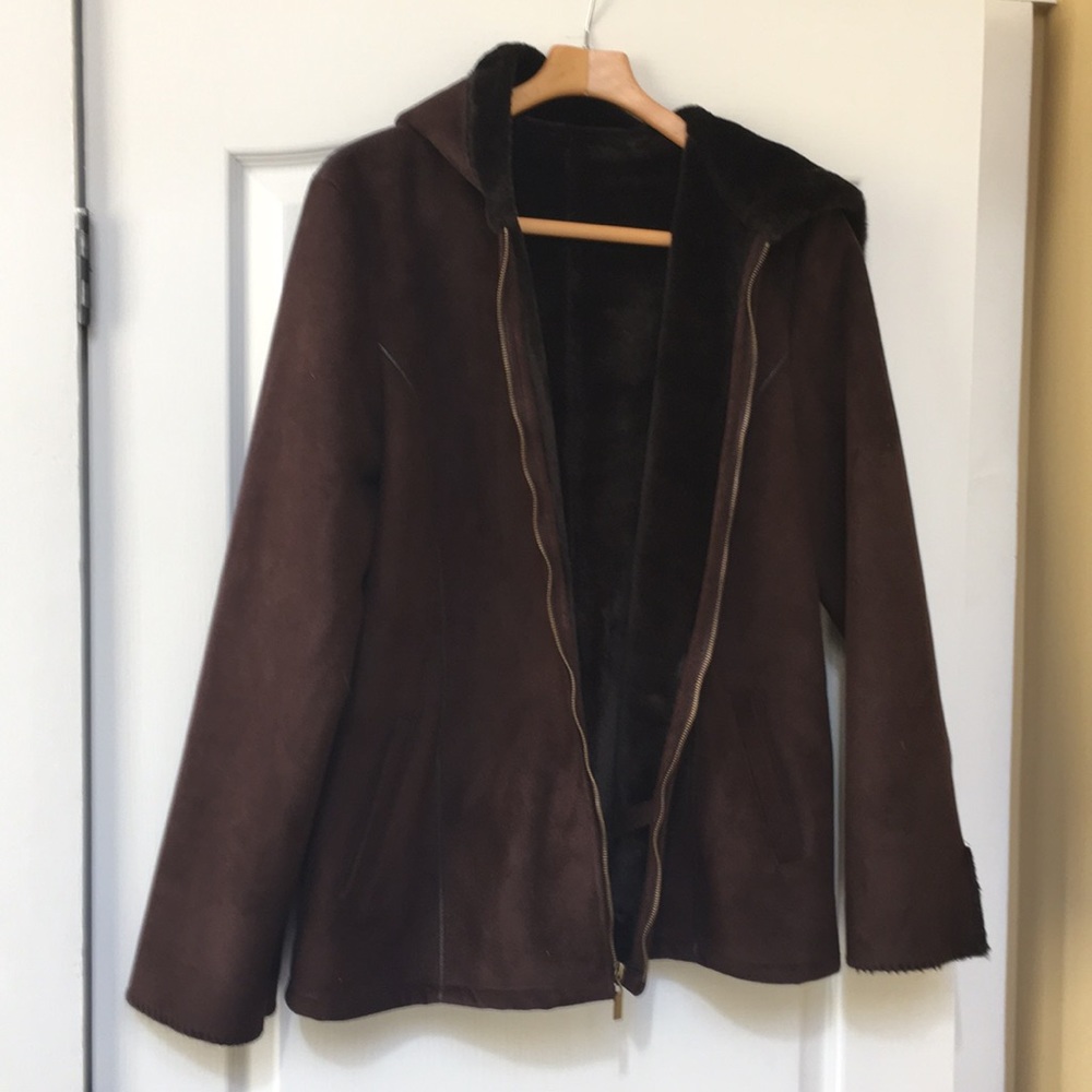 Brown suede like jacket